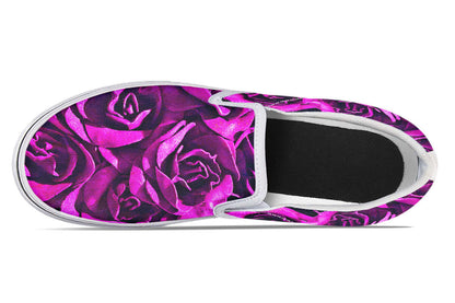 Pink Roses Canvas Slip-On Trainers | ANTIBrand