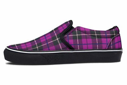 Pink Tartan Canvas Slip-On Trainers | ANTIBrand