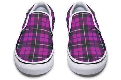 Pink Tartan Canvas Slip-On Trainers | ANTIBrand