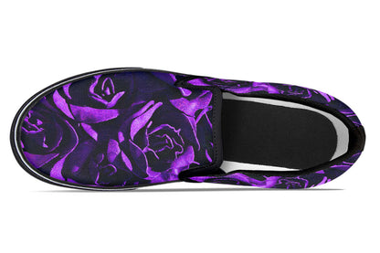 Purple Roses Canvas Slip-On Trainers | ANTIBrand