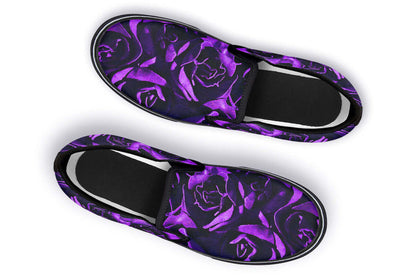 Purple Roses Canvas Slip-On Trainers | ANTIBrand