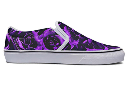 Purple Roses Canvas Slip-On Trainers | ANTIBrand