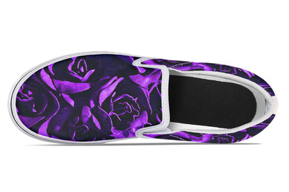 Purple Roses Canvas Slip-On Trainers | ANTIBrand
