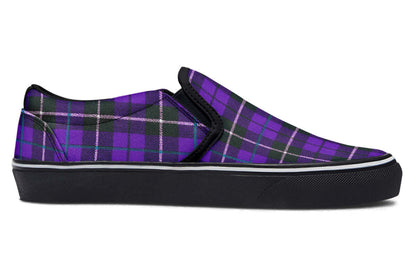 Purple Tartan Canvas Slip-On Trainers | ANTIBrand