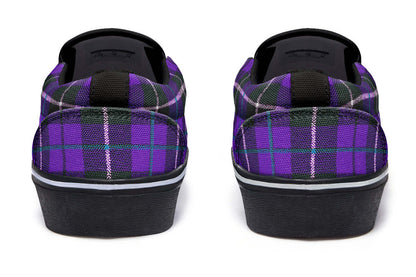 Purple Tartan Canvas Slip-On Trainers | ANTIBrand