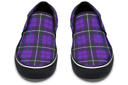 Purple Tartan Canvas Slip-On Trainers | ANTIBrand