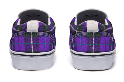 Purple Tartan Canvas Slip-On Trainers | ANTIBrand