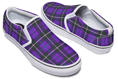 Purple Tartan Canvas Slip-On Trainers | ANTIBrand