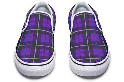 Purple Tartan Canvas Slip-On Trainers | ANTIBrand