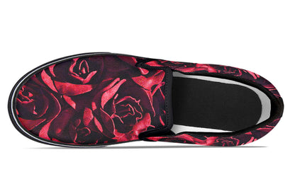 Red Roses Canvas Slip-On Trainers | ANTIBrand
