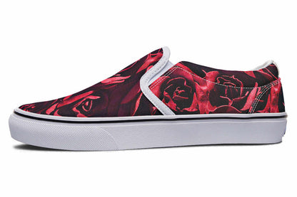 Red Roses Canvas Slip-On Trainers | ANTIBrand