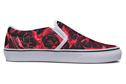 Red Roses Canvas Slip-On Trainers | ANTIBrand