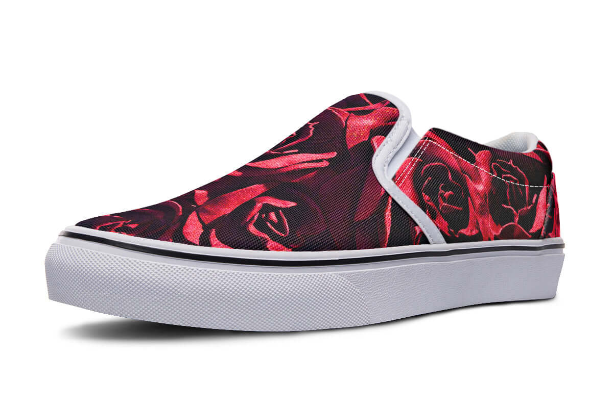 Red Roses Canvas Slip-On Trainers | ANTIBrand