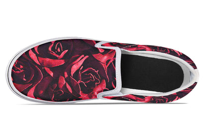 Red Roses Canvas Slip-On Trainers | ANTIBrand
