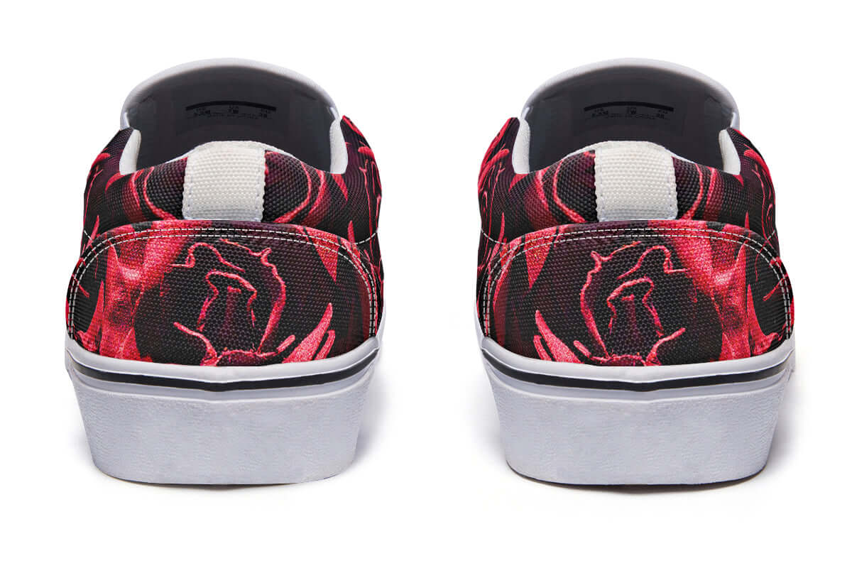 Red Roses Canvas Slip-On Trainers | ANTIBrand