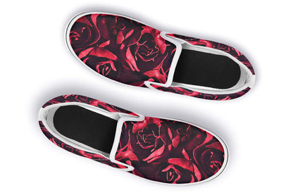 Red Roses Canvas Slip-On Trainers | ANTIBrand