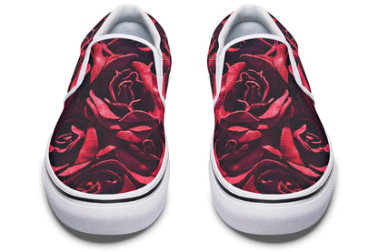 Red Roses Canvas Slip-On Trainers | ANTIBrand