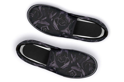 Blackest Roses Slip-On Shoes – Gothic Attitude