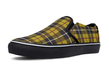 Yellow Tartan Canvas Slip-On Trainers | ANTIBrand