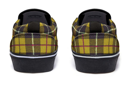 Yellow Tartan Canvas Slip-On Trainers | ANTIBrand