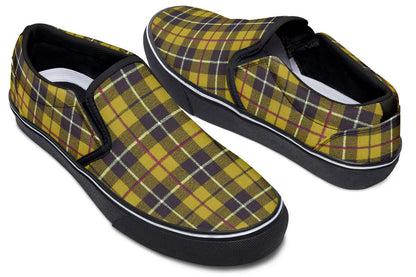 Yellow Tartan Canvas Slip-On Trainers | ANTIBrand
