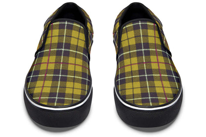 Yellow Tartan Canvas Slip-On Trainers | ANTIBrand