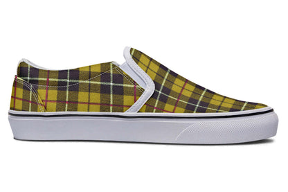 Yellow Tartan Canvas Slip-On Trainers | ANTIBrand