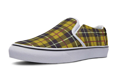 Yellow Tartan Canvas Slip-On Trainers | ANTIBrand
