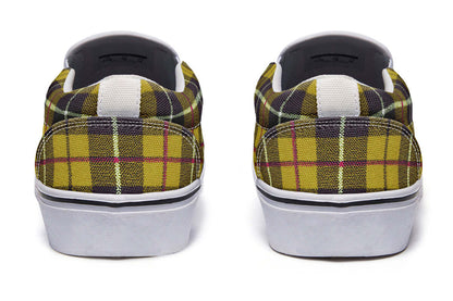 Yellow Tartan Canvas Slip-On Trainers | ANTIBrand