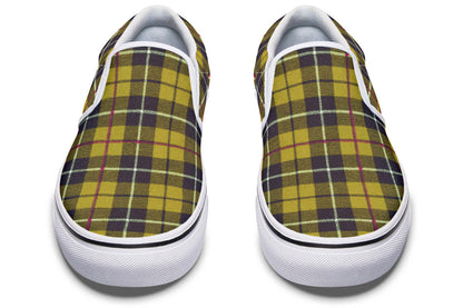 Yellow Tartan Canvas Slip-On Trainers | ANTIBrand