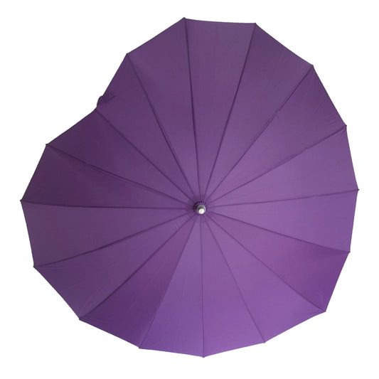 Soake Large Purple Heart Shaped Umbrella - Kate's Clothing