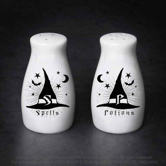 Alchemy Spells and Potions Salt & Pepper Set - Kate's Clothing