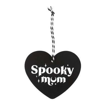 Gothic Gifts Spooky Mum Hanging Heart Sign - Kate's Clothing