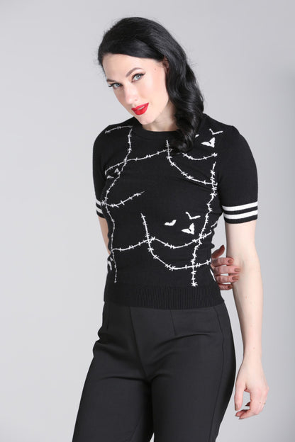 Hell Bunny Stitches Top - Kate's Clothing