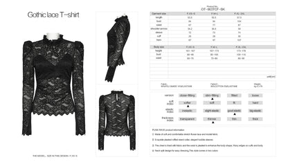 Punk Rave Calantha Lace T-shirt - Kate's Clothing