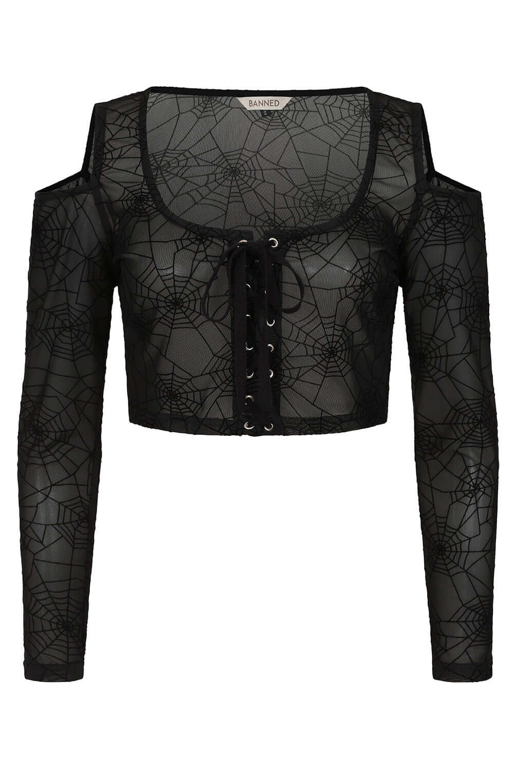 Banned Apparel Seraphina Mesh Top Black - Kate's Clothing