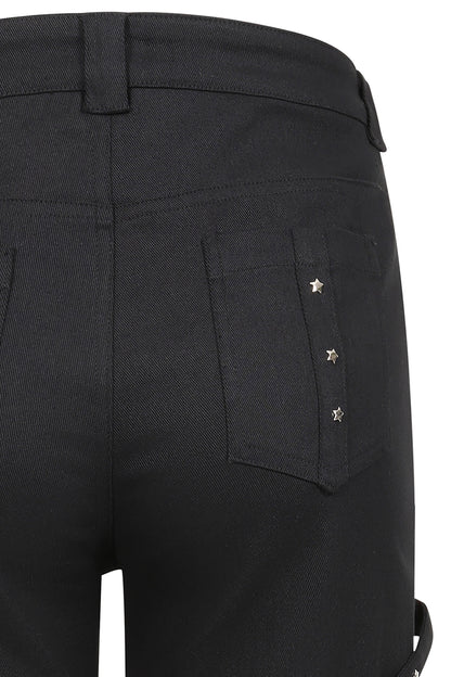 Banned Esmeray Star Studded Harness Trousers in Black