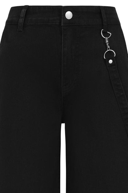 Banned Apparel Cinder Industrial Mesh Panel Wide Leg Trousers