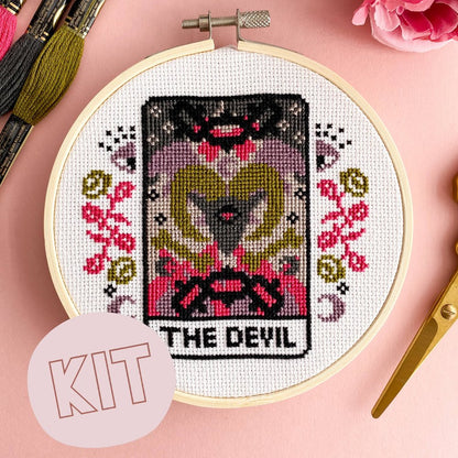 Innocent Bones 'The Devil' Tarot Collection Cross Stitch Kit - Kate's Clothing