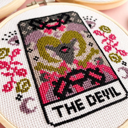 Innocent Bones 'The Devil' Tarot Collection Cross Stitch Kit - Kate's Clothing
