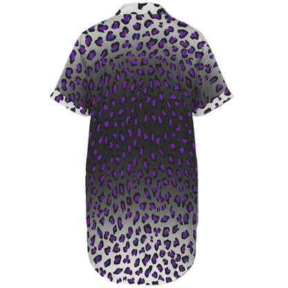 Alternative fashion shirt dress with bold animal print