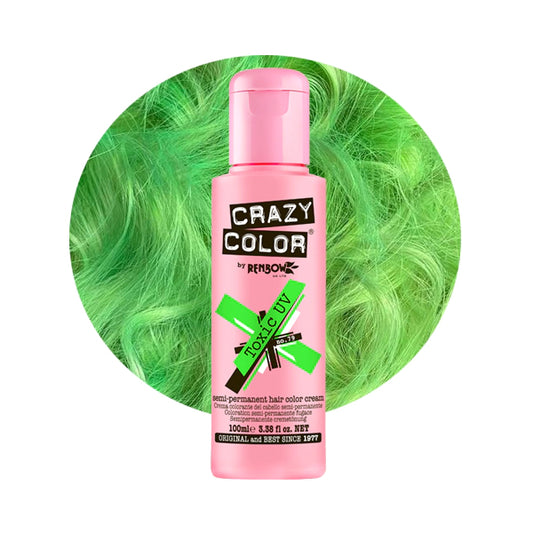 Crazy Colour Semi Permanent Hair Dye - Toxic UV - Kate's Clothing