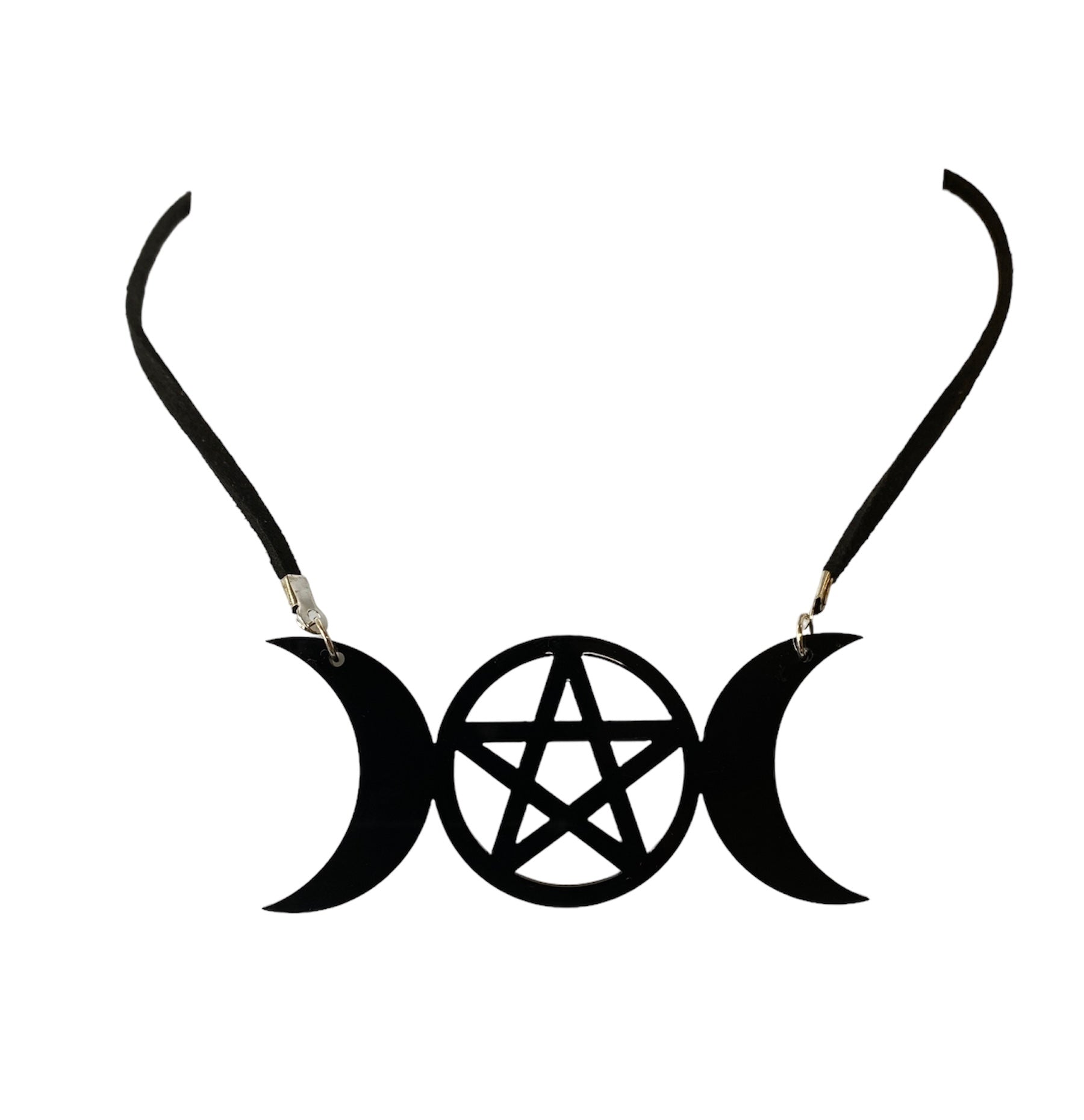 House Of Bats Triple Moon Choker Necklace - Kate's Clothing