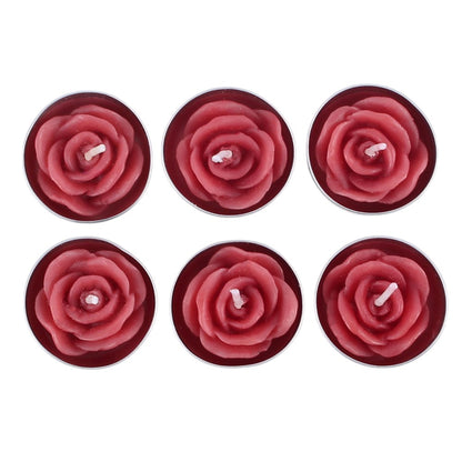 Gothic Gifts Pack of 6 Rose Shaped Tealights