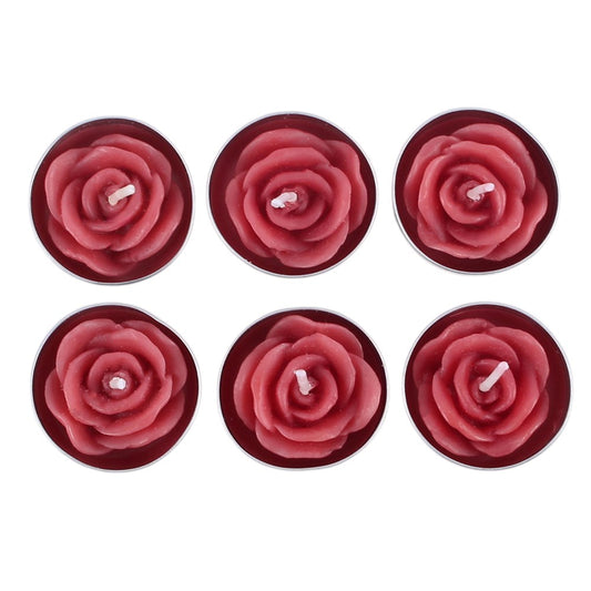 Gothic Gifts Pack of 6 Rose Shaped Tealights