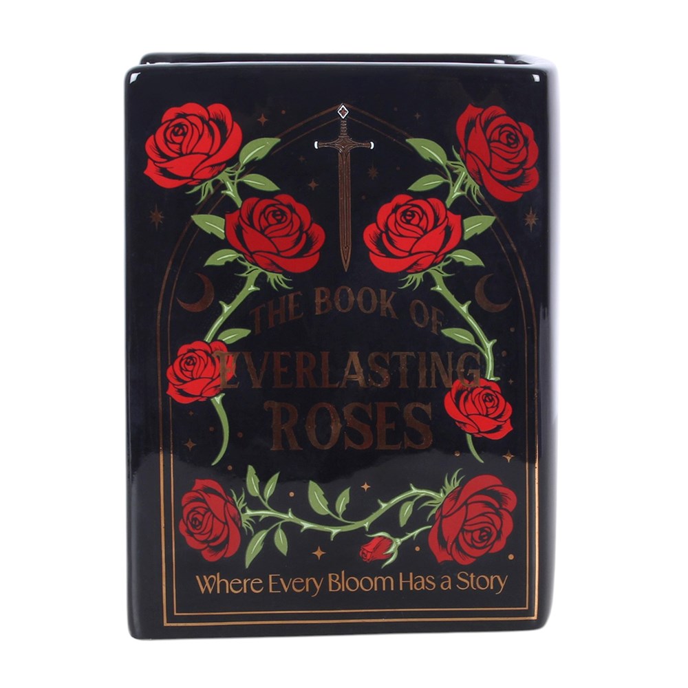 Gothic Gifts Gothic Rose Book Shaped Vase