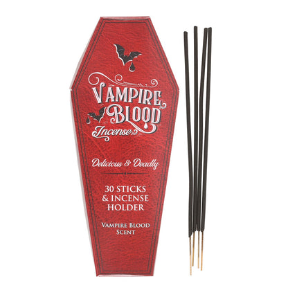 Gothic Gifts Vampire Blood Incense Sticks and Coffin Holder - Kate's Clothing