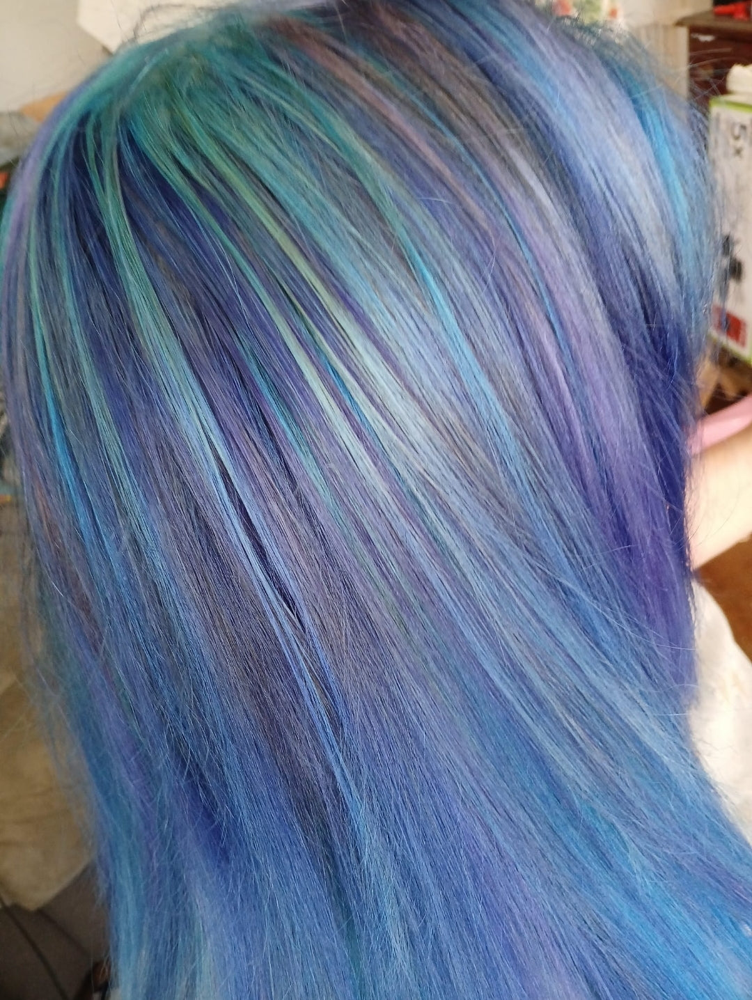 Violet, Midnight Blue, Turquoise and Atlantic Blue Hair Dye