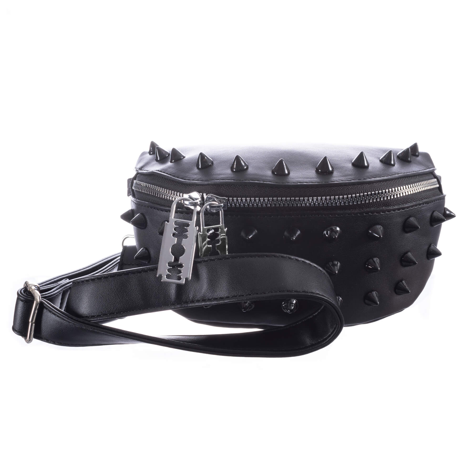 Poizen Industries Vita Bag with Black Spike Studs - Kate's Clothing