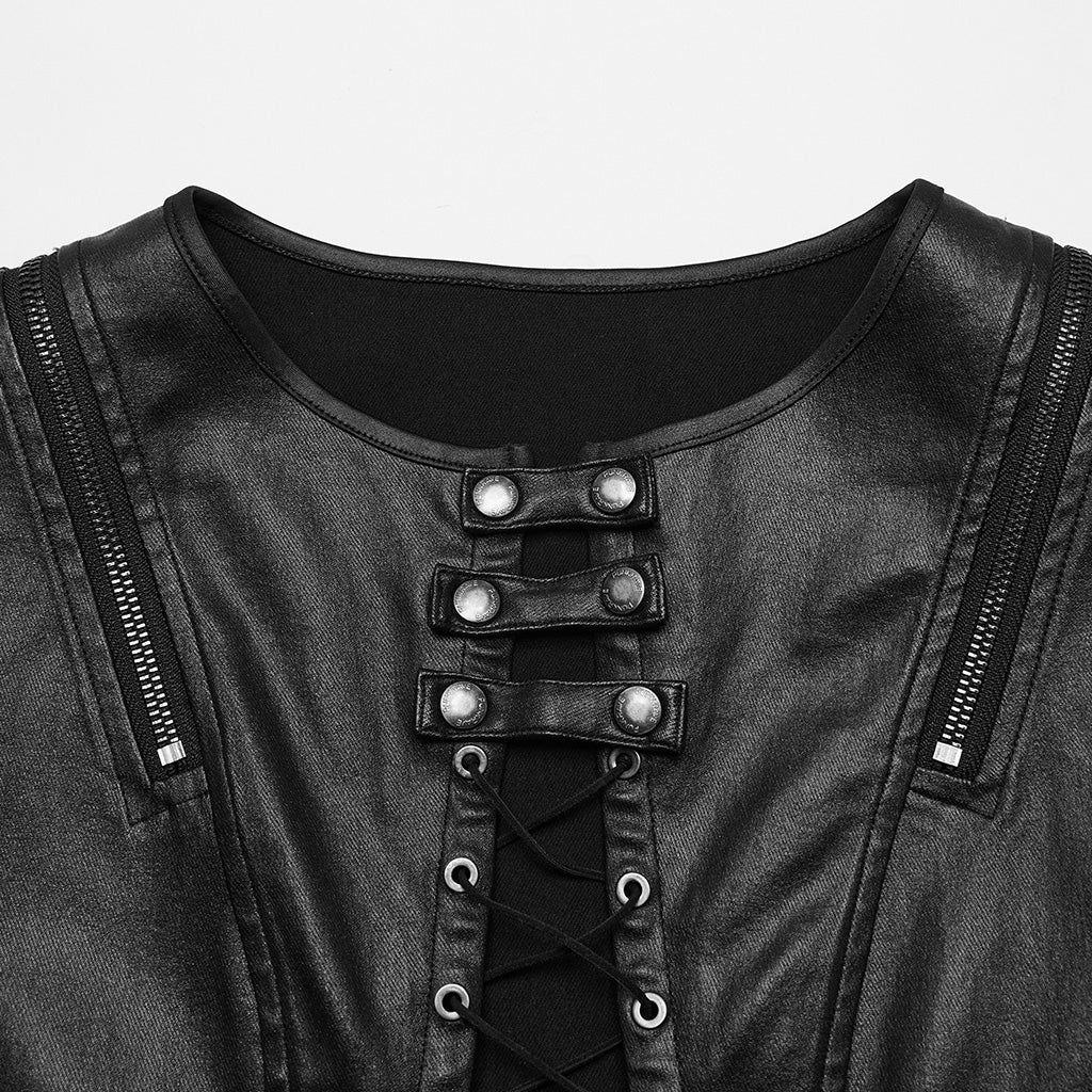 Punk Rave Calista Faux Leather Maxi Dress - Kate's Clothing
